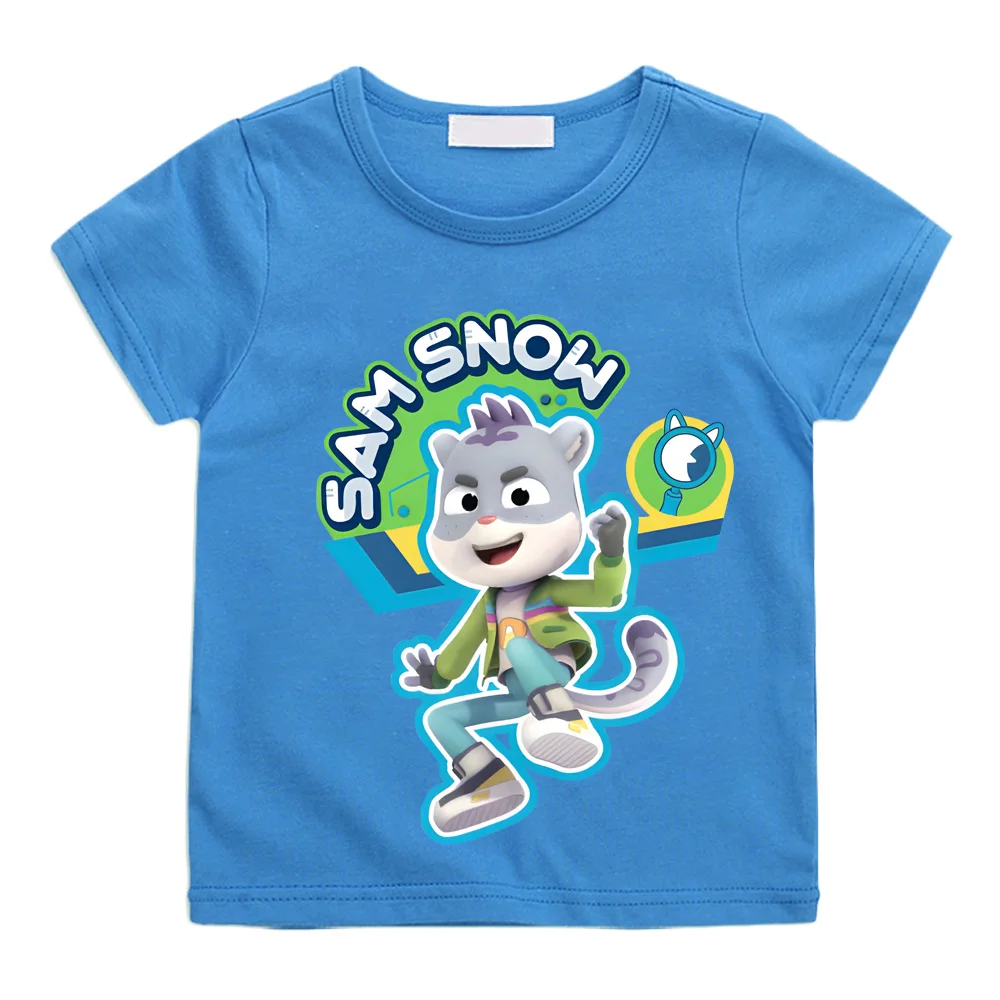 The Creature Cases SAM SNOW YOUTH TEE Cartoon Print Cute Manga 100% Cotton Tee-shirt Round Neck Cartoon Boysgirls Kawaii T Shirt