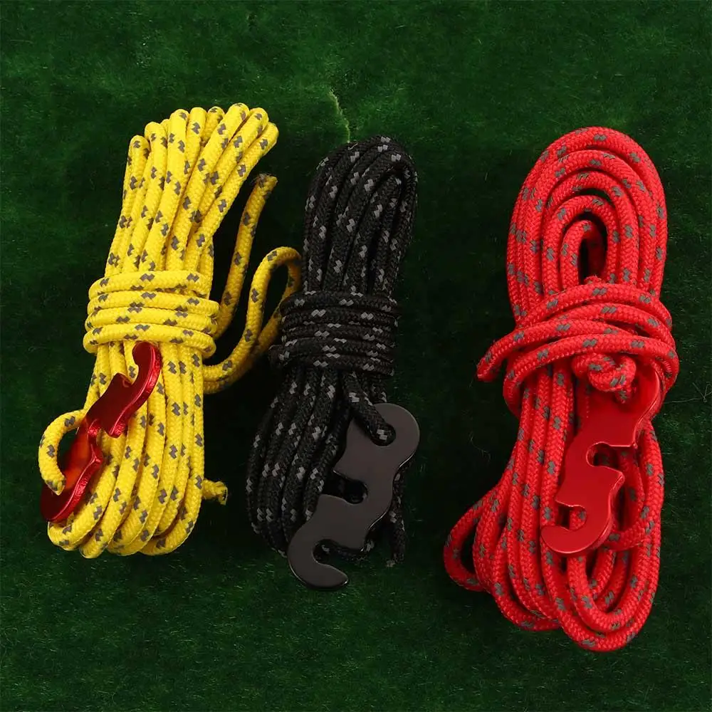 Outdoor Durable 3mm Sun Shelter Camping Hiking Awning Outdoor Activity Tent Accessories Reflective Paracord Tent Wind Rope