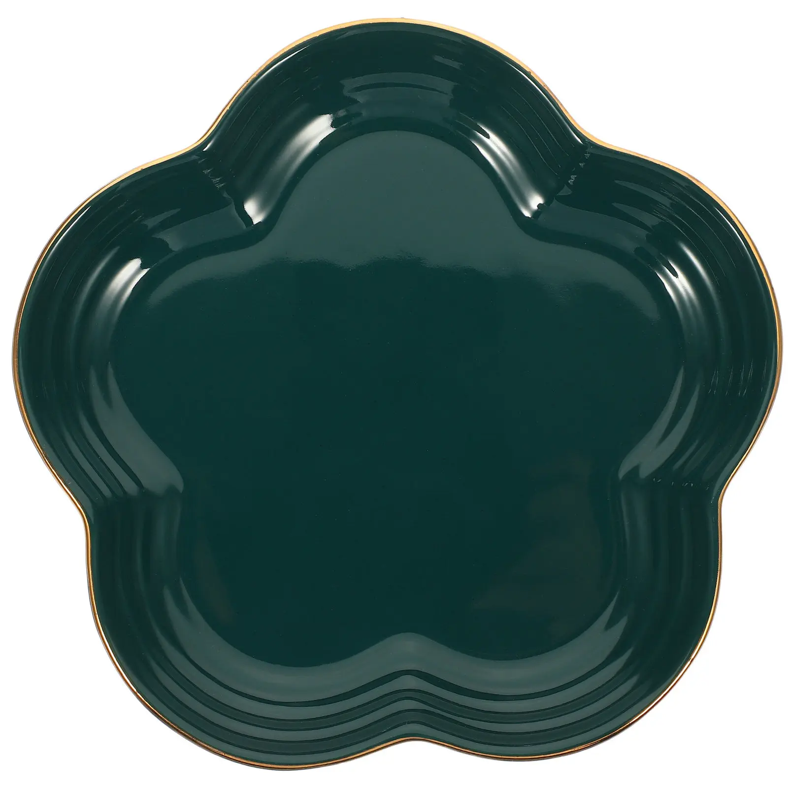 

Ceramic Plum Blossom Shape Jewelry Tray Decorative Storage Dish for Rings Earrings Necklaces Desktop Display Home Decor