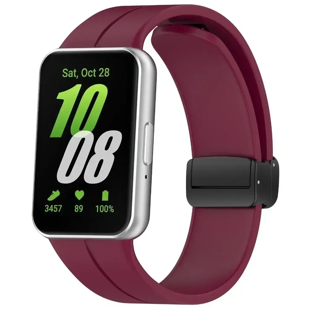 Silicone Strap For Samsung Galaxy Fit 3 Magnetic Buckle Sports Wristband Samsung Galaxy Fit3 No Gaps Bracelet Band Accessories image 2