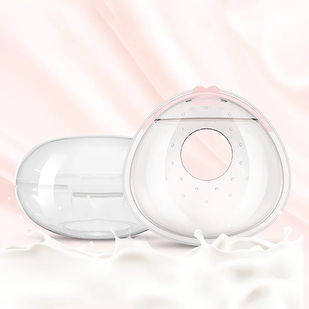 2PCS Silicone Breast Milk Collector Wearable Shell BPA Free Prevent Milk Leakage Protector Reusable Breastfeeding Nursing Pads