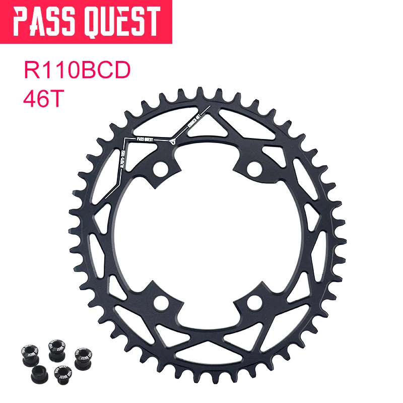 PASS QUEST R110 110BCD 楕円チェーンリング 38T-58T