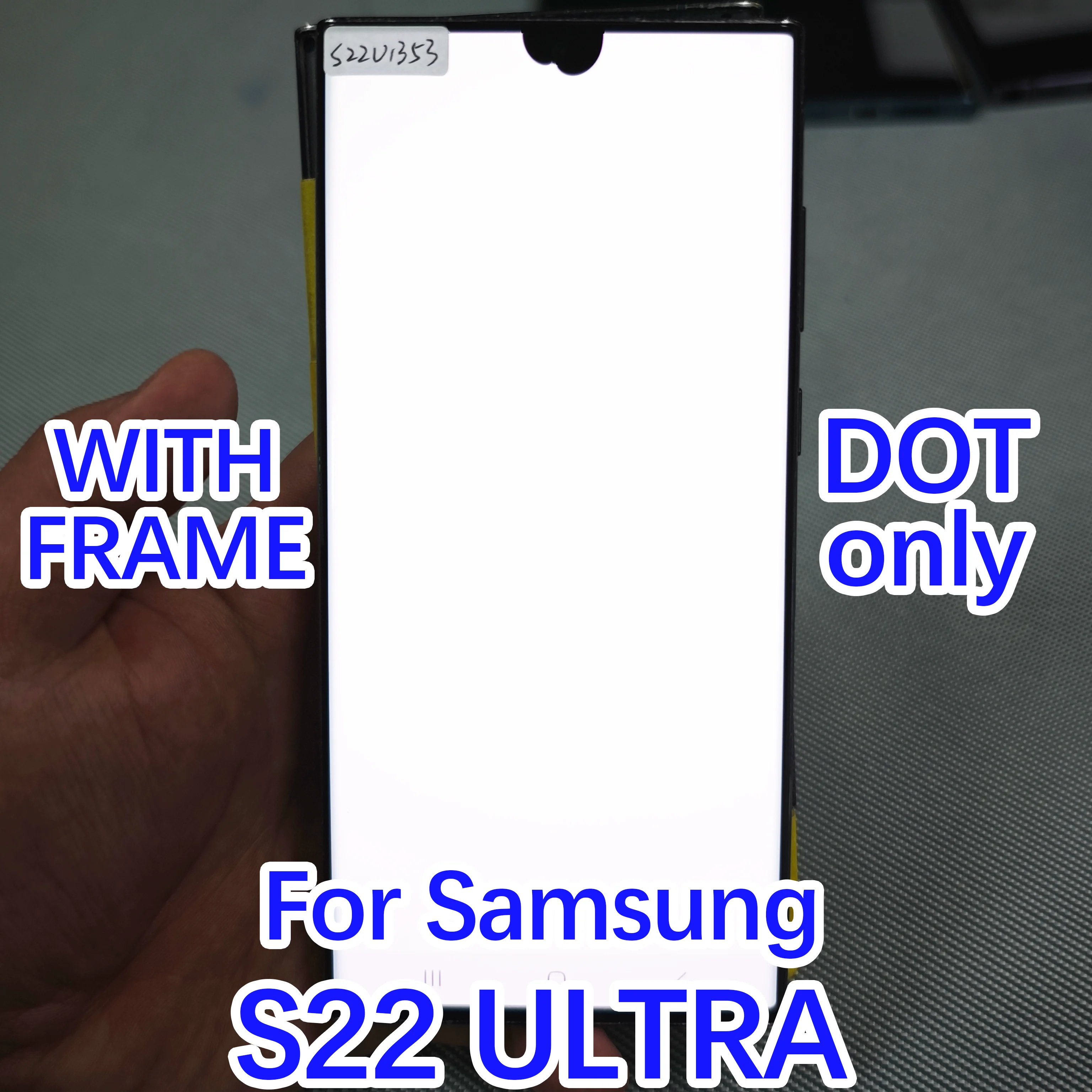 Versión S22Ultra EU/US con marco, digitalizador de pantalla táctil, pantalla LCD SUPER AMOLED con defectos para Samsung S908 S908B S908U