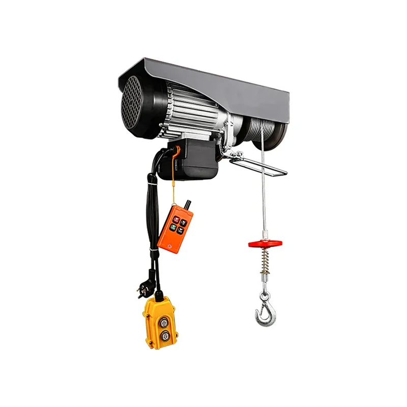 Mini Electric Hoist Winch PA1000 Single Phase Metal Design With Wire Rope Sling For Lifting Goods New Condition