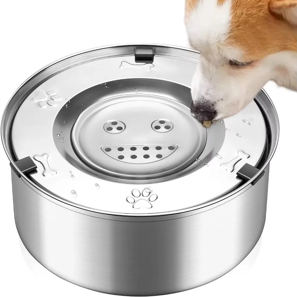 

Stainless Steel Dog Water Bowl Anti-Spill Non-Slip Base Pet Water Feeder Anti-Splash Portable Dog Water Dispenser Pet Drinking