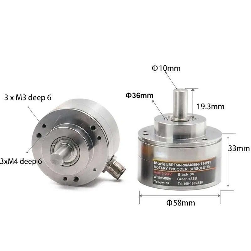 Waterproof Explosion‑proof Absolute Rotary Encoder, Single‑Multi‑turn Angle Sensor, RS485 Analog Signal