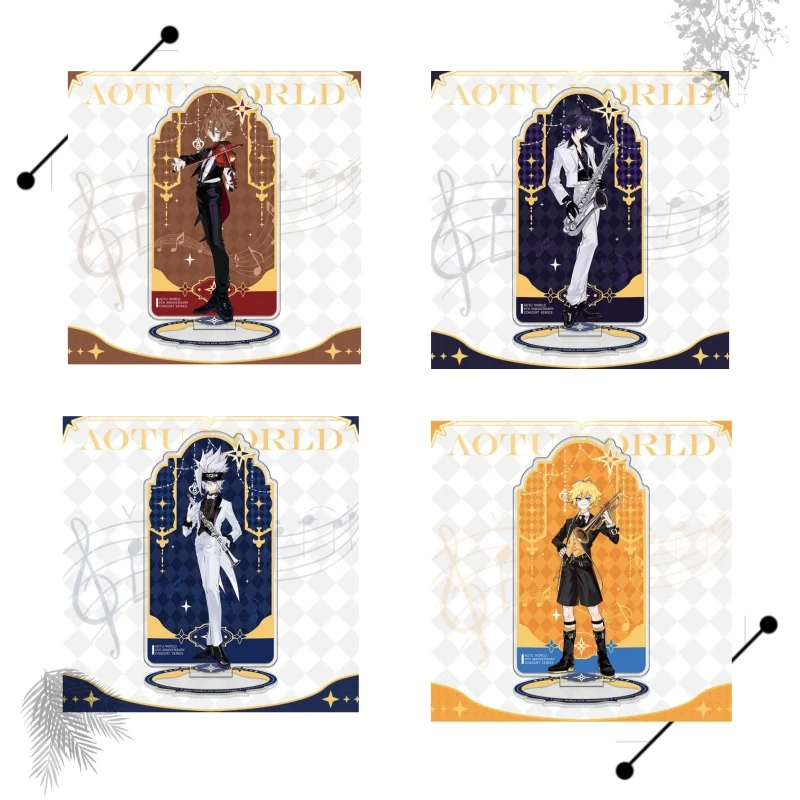 En stock AOTU World Anime King Grey Godrose Ray Anmicius Camil Xander figura acrílica con soporte modelo placa Cosplay decoración de escritorio juguete