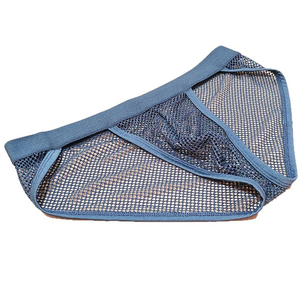 1 قطعة الرجال تنفس شبكة ملخصات الذكور U-محدب الحقيبة منتصف الارتفاع موجز شبكة شير عالية شوكة الصيف كول مثير الملابس الداخلية حجم كبير #3