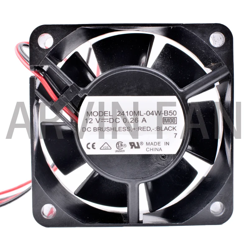 Brand New Original 2410ML-04W-B50 6cm 6025 60x60x25mm 60mm Fan DC12V 0.26A Computer Chassis CPU Power Cooling Fan