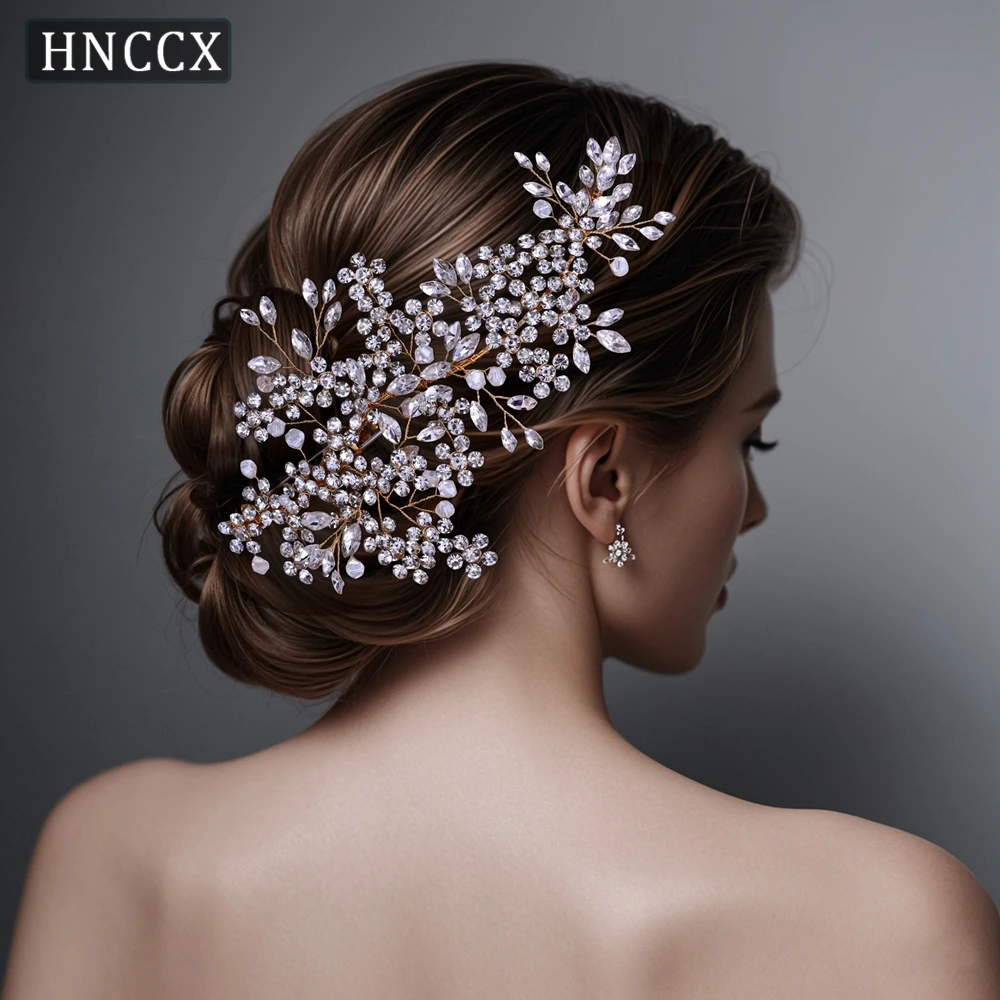 

YouLaPan Luxurious Bridal Wedding Hair Clips Handmade Rhinestones Elegant Ladies' Banquet Dancing Party Hair Accessories HP253