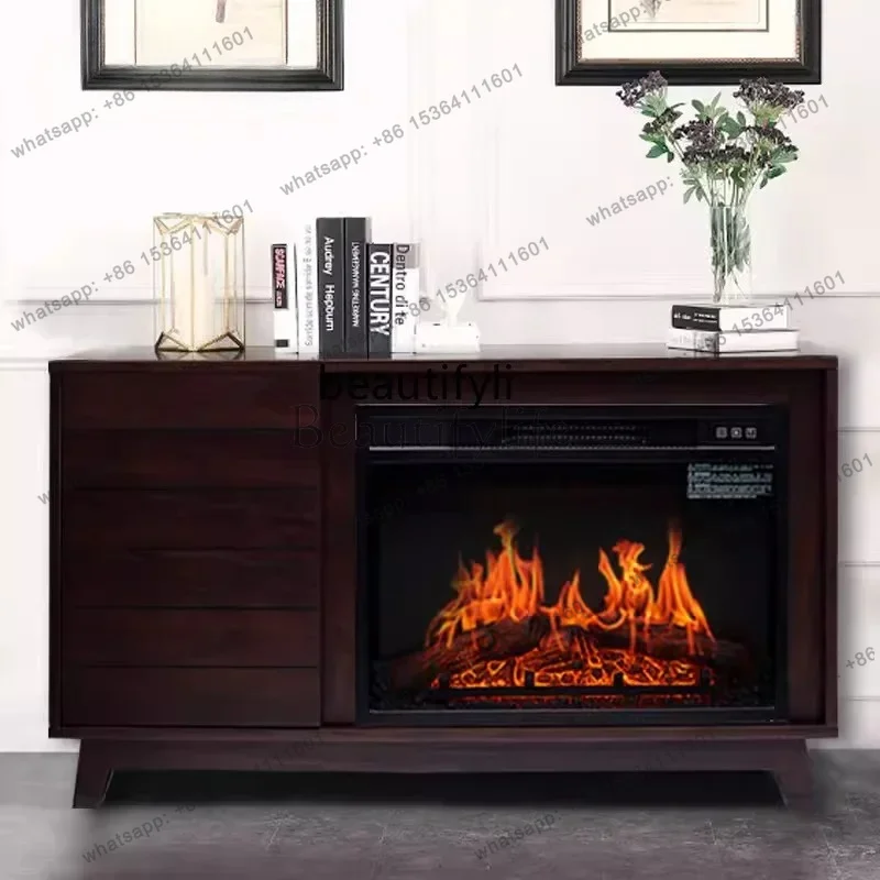 Y1 light luxury fireplace cabinet modern simple living room decorative  fireplace simulation flame household fireplace rack