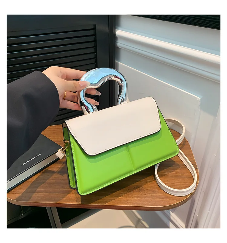حقيبة مربعة بألوان متعددة للسيدات لعام 2025، محفظة كروس من الجلد الطبيعي متعددة الاتجاهات، حقيبة كتف صغيرة أنيقة عتيقة للمواعدة غير الرسمية #5