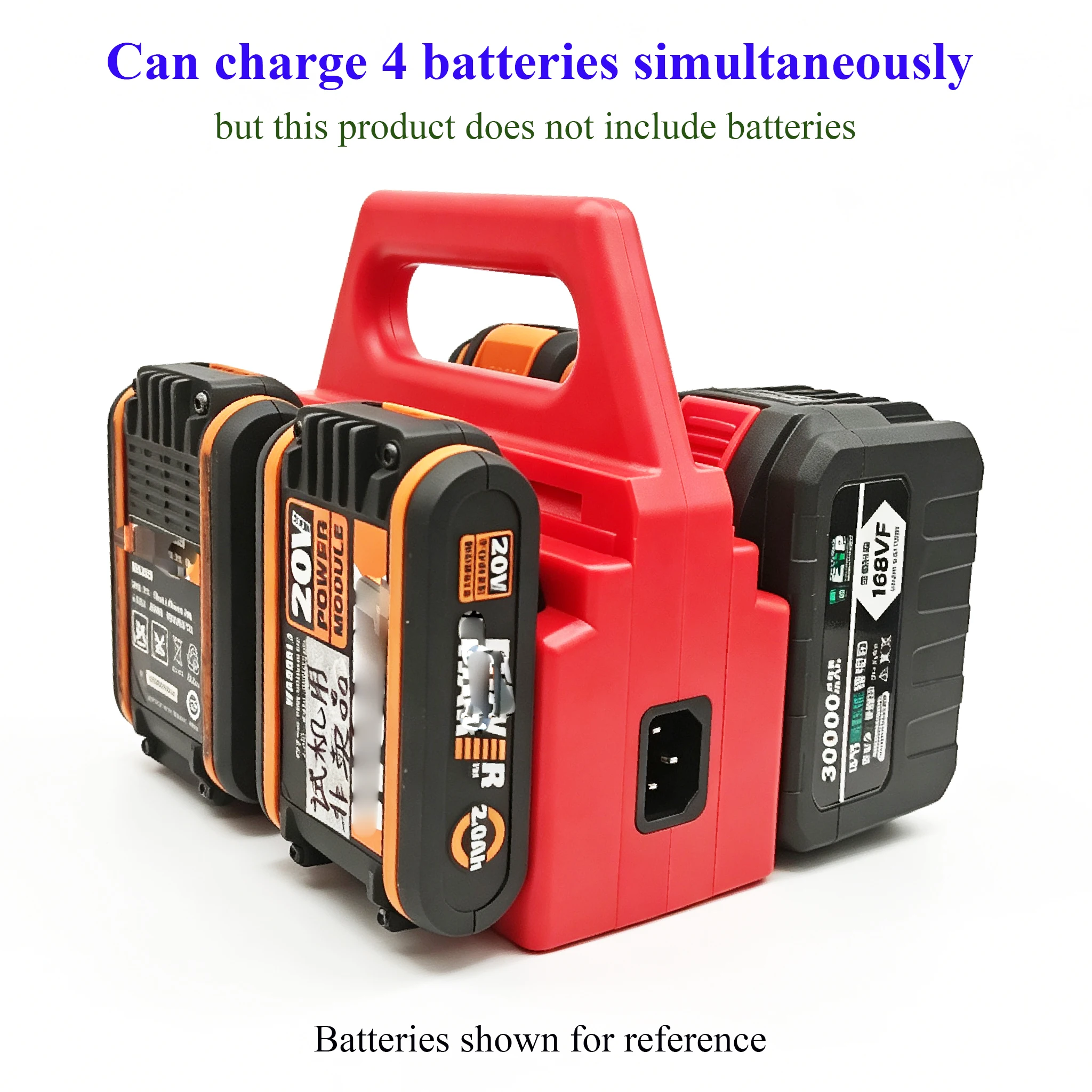 Charger 4 Li-ion Batteries Charging Simultaneously For Worx 20V Lithium Battery WA3551 WA3551.1 WA3553 WA3860 WA3880 WA3760