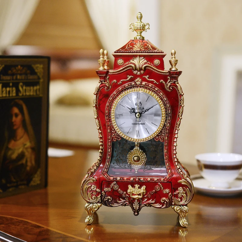 Vintage Clock Music Box Home Decoration Tower Model Clock Livingroom Ornaments Music Clock Room Decor Gift for My Boyfriend