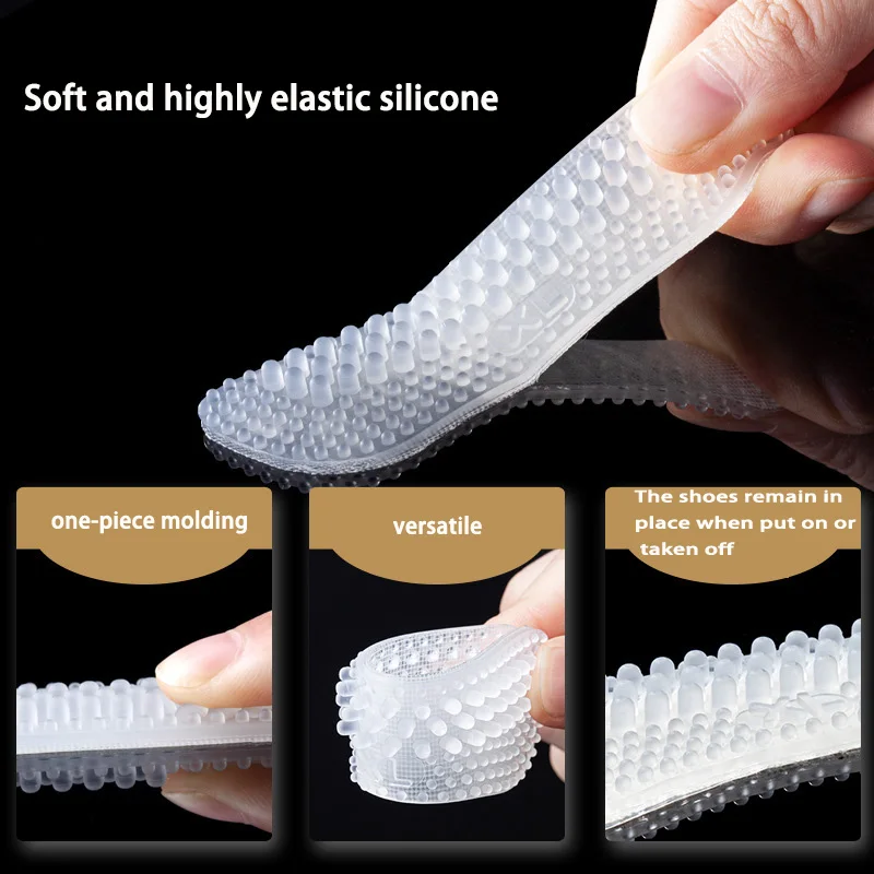 Silicone Heel Pad, Invisible Anti-Friction, Thickened Transparent Anti-Fall Heel Pad for High Heels, Suitable for Both Men and W