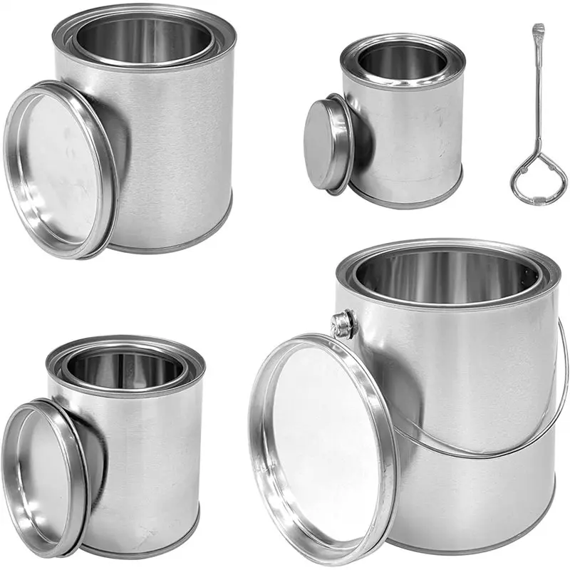 

【ЭФФЕКТИВНЫЙ】Домашний органайзер для художников — 4 упаковки, пустые банки с краской с герметичными крышками и открывашкой, прочное уплотнение для рисования своими руками Pr