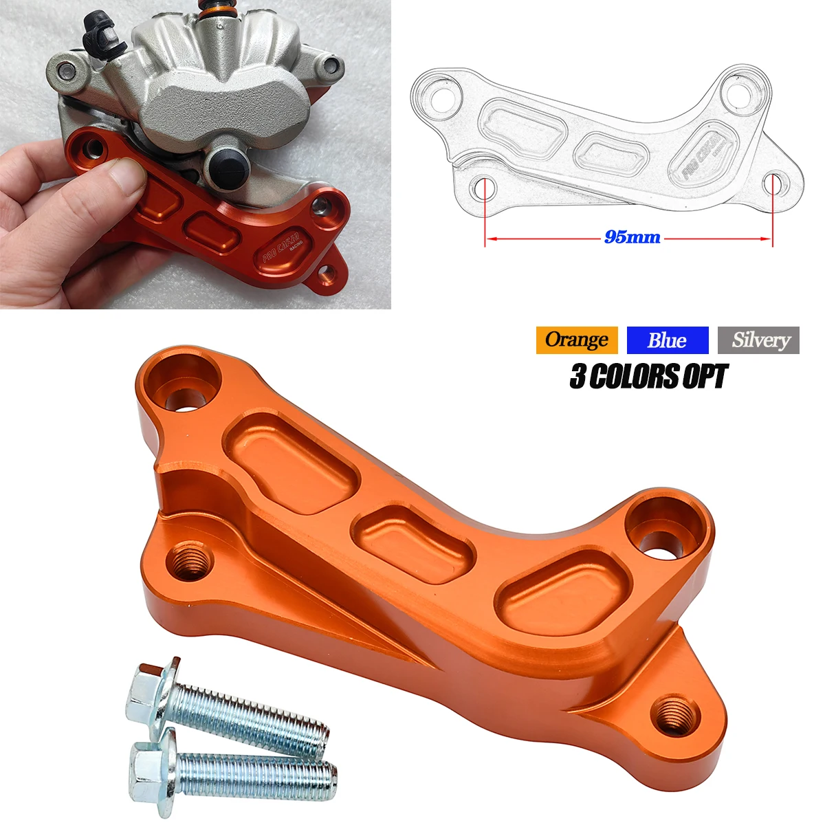 320mm Disc Brake Caliper Mount Adapter Front and Rear Column Brackets for KTM XC XCF XCW SX SXF EXC EXCF TPI Six-day 1994-2023