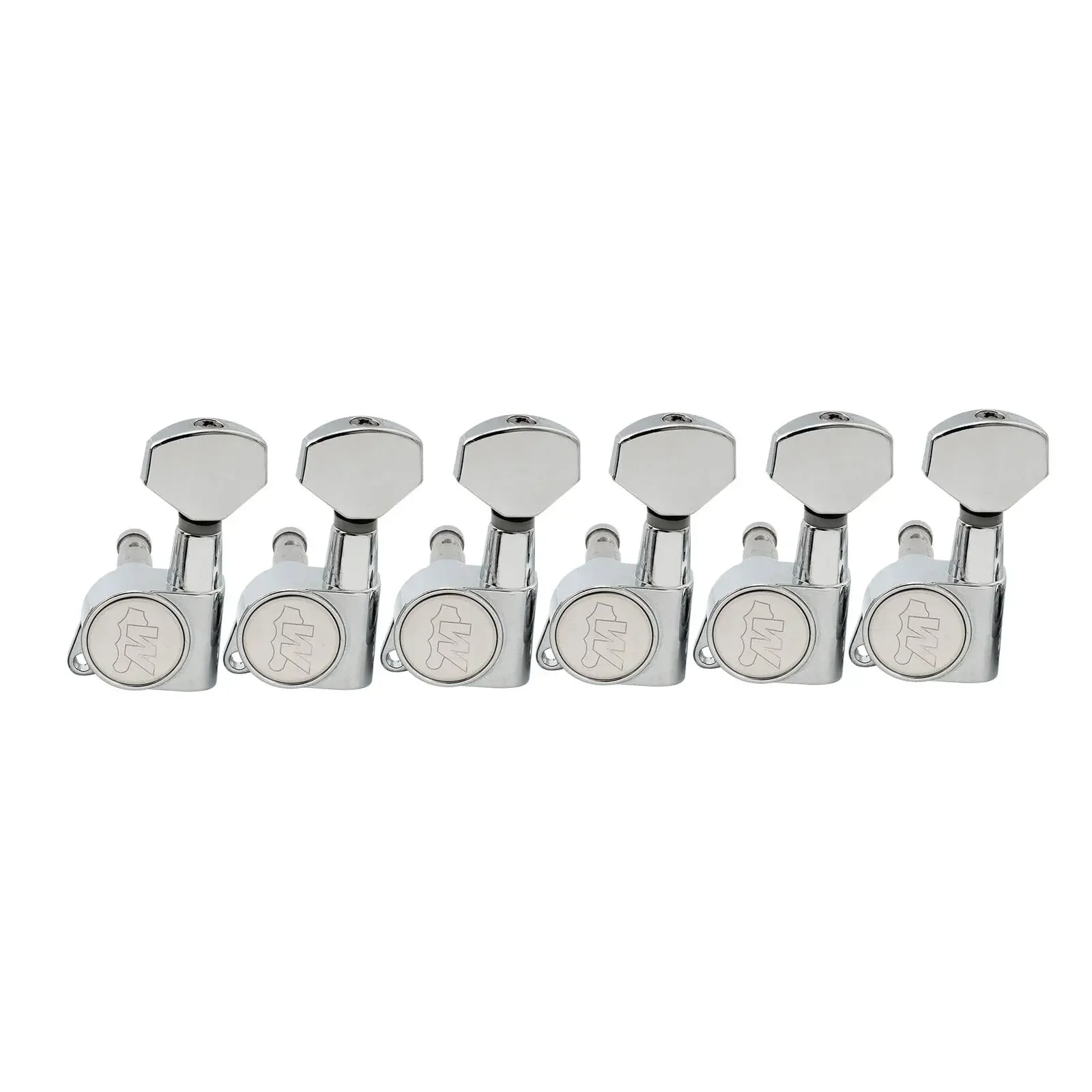 

Wilkinson Chrome Left Handed 6 Inline Guitar Machine Head Tuning Peg Set