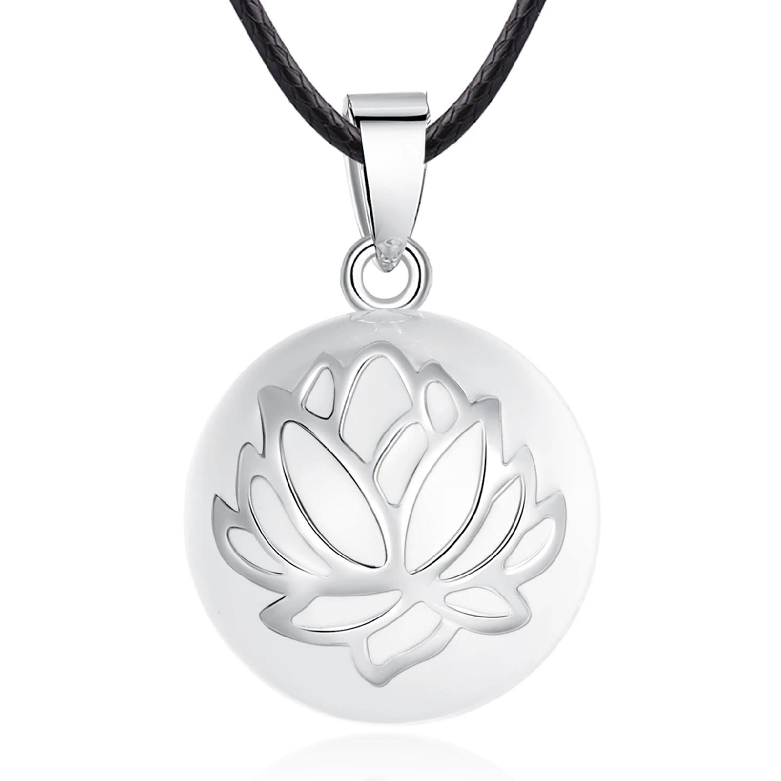 Eudora 20mm Harmonie Ball Lotus Anhänger Schwangerschaft Bola Engel Anrufer Baby Wunschglockenspiel Kugel Halskette Edlen Schmuck für Frauen Geschenk