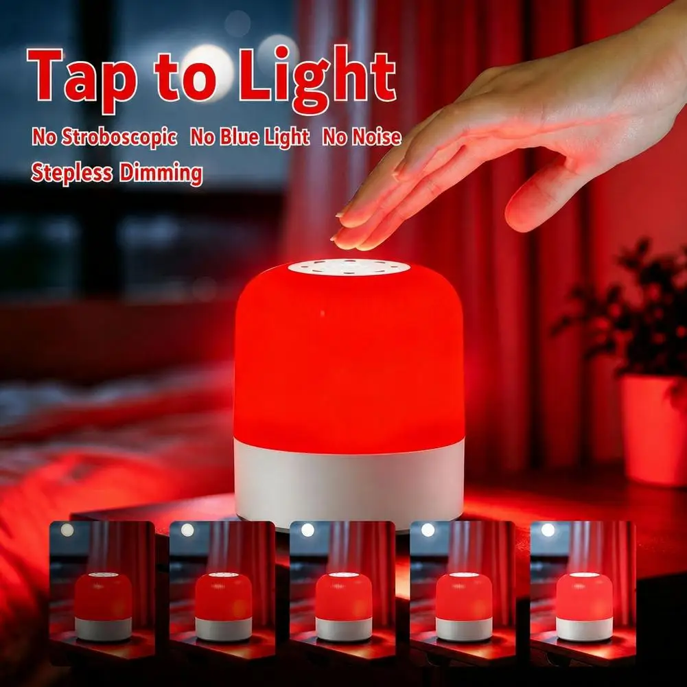 670nm Red Light Sleep Light, Small Night Light, Bed Rechargeable Bedroom Sleep Light, Baby Feeding And Eye Protection Desk Lamp