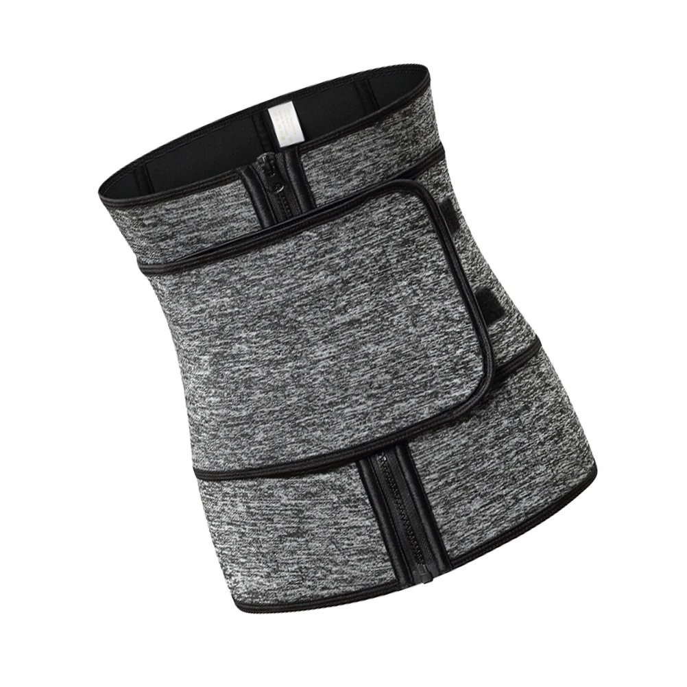 Waistband Corset Shapewear Women Grey Adjustable Sweat Trimmer Belt Cincher Fitness Tummy Body Shaper Slimming