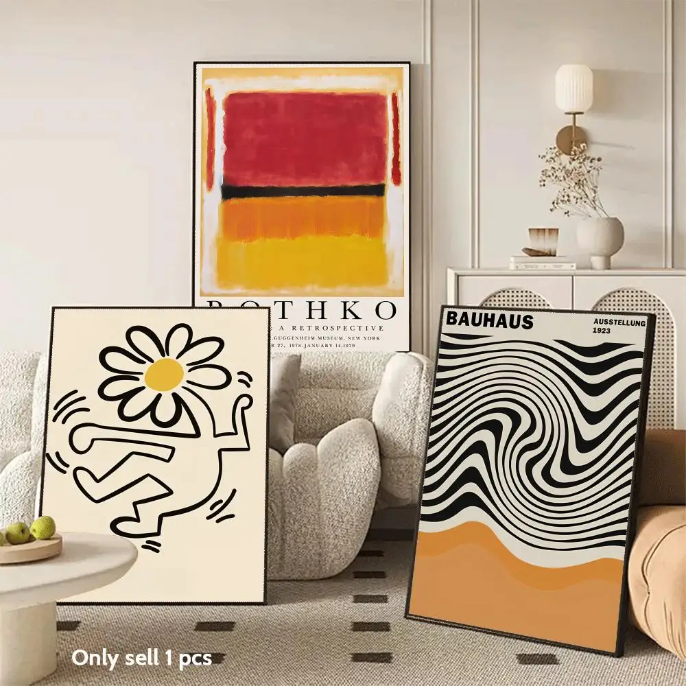 Y-Yayoi K-Kusama Orange Matisse Mark Rothko HD Calligraphy Canvas Wall Art Poster For Bedroom Living Room Decor