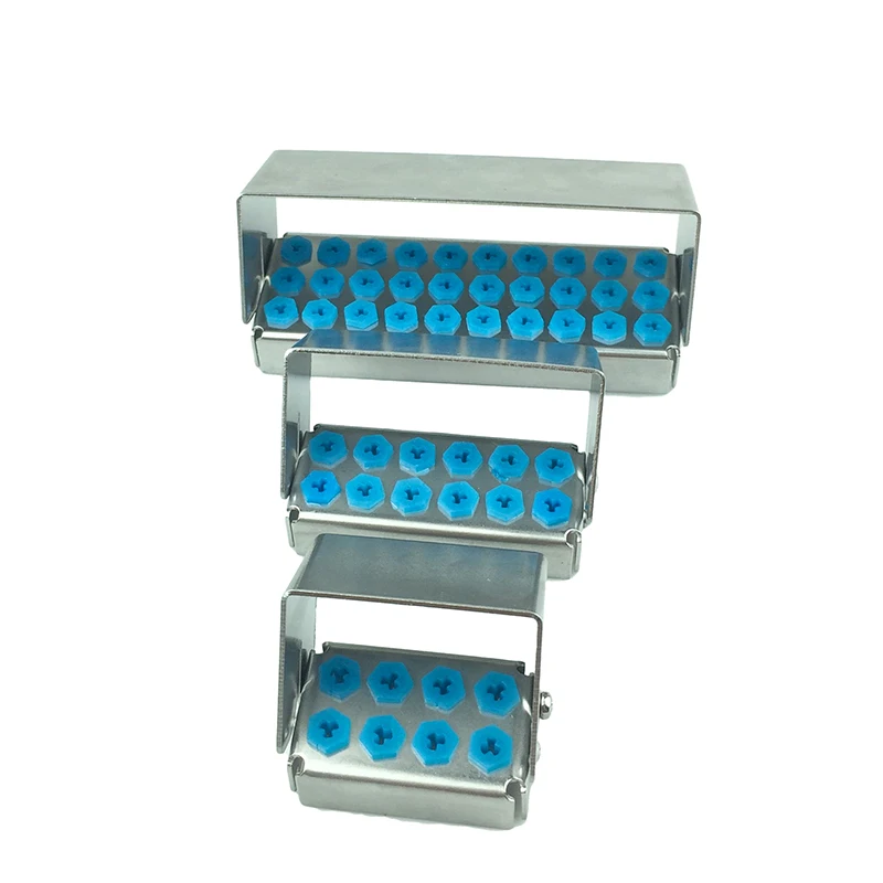 Dental Bone Lower Speed Burs Placer Sterilization Rack Autoclavable Dental Disinfection Bur Holder Stander