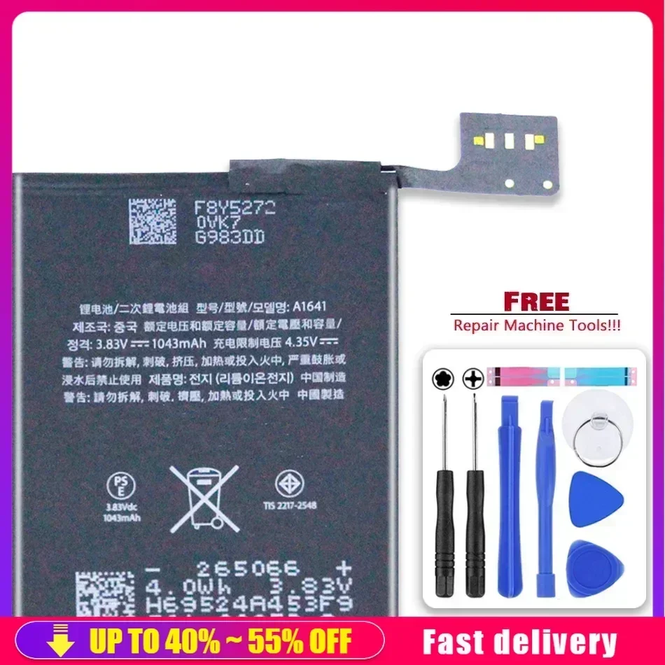 Mobile Phone Batteriestouch 6 1043mAh For Apple iPod touch 6th touch6 Generation 6 6g A1641 Rechargeable Smartphone Battery