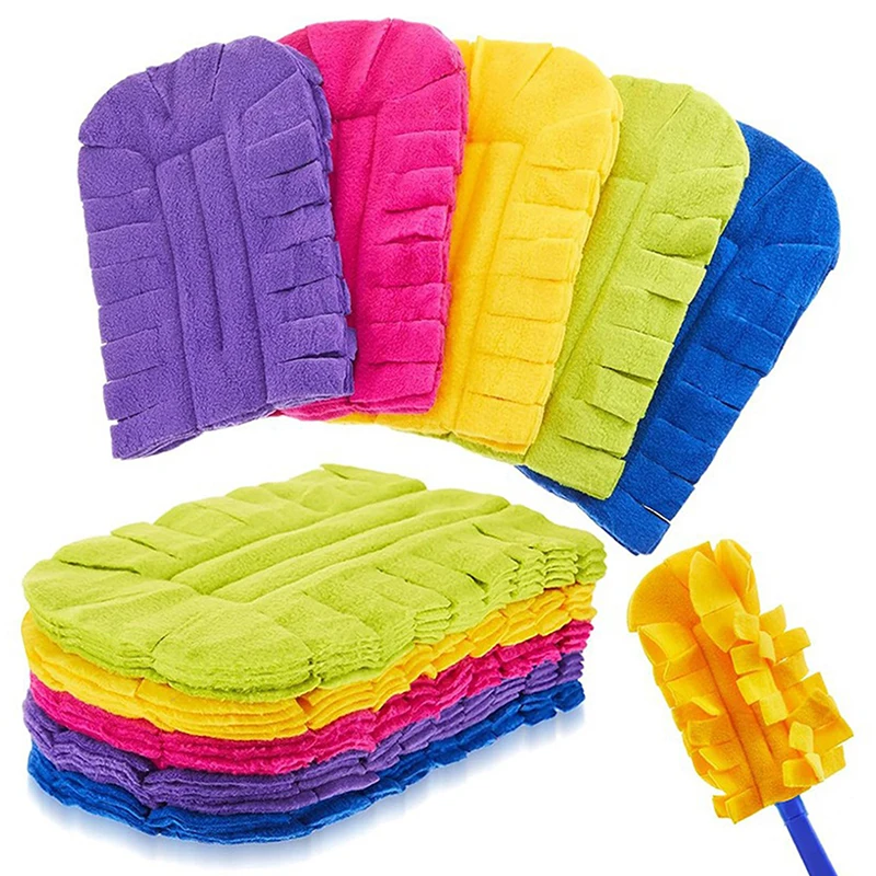 @*360° Electrostatic Duster Refills - Washable & Reusable, High-Density Microfiber, Fits Most Standard Duster Handles, For Home