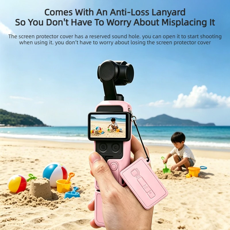 Soft Silicone Protective Case For DJI Osmo Pocket 4 Screen Cover Handle Cover Shockproof Scratch-Resistant Fully Skin Body Case