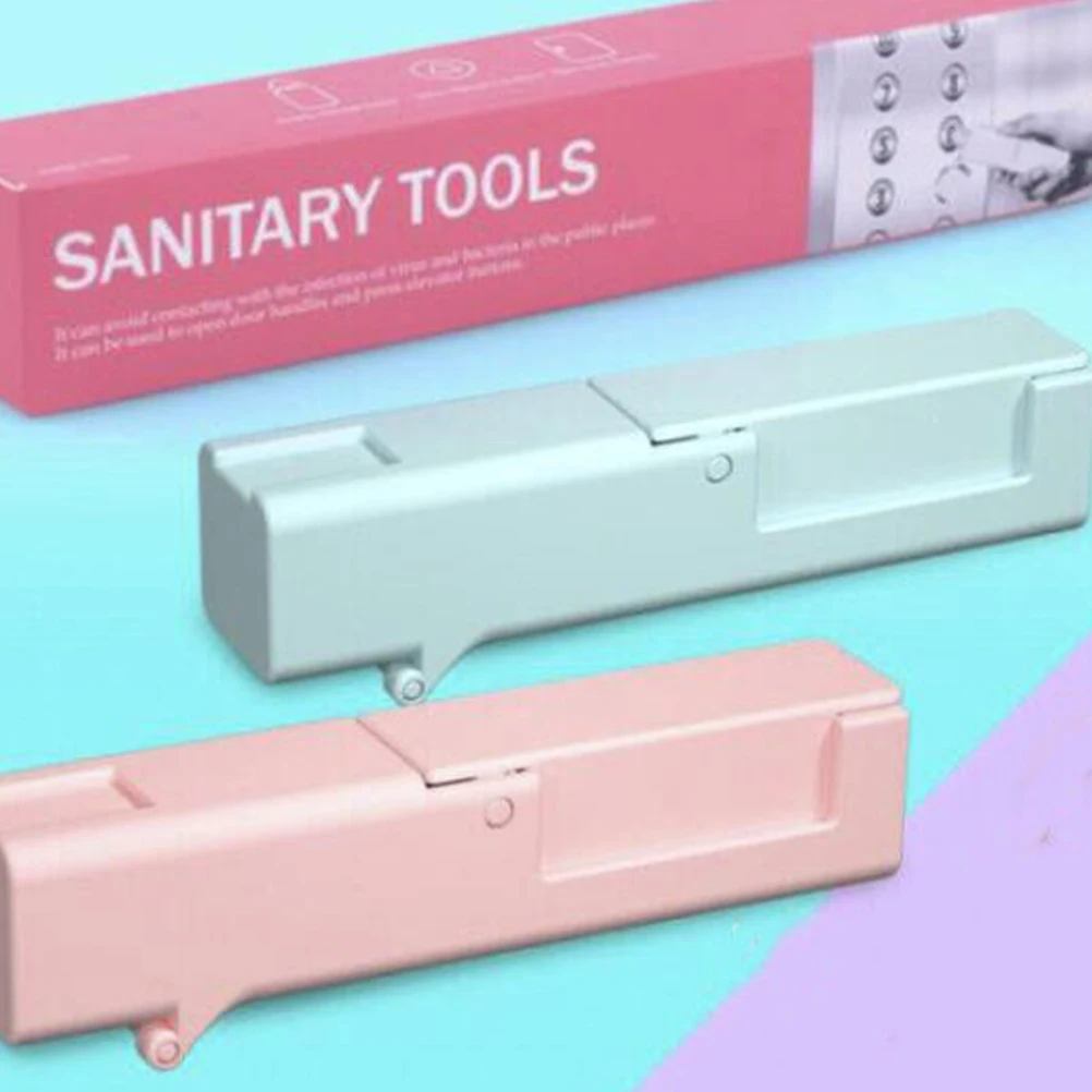 

Elevator Epidemic Prevention Tool Foldable Door Handle Clamp Portable Mini Clip For Safe Opening Elevator Handle Clip Home Daily