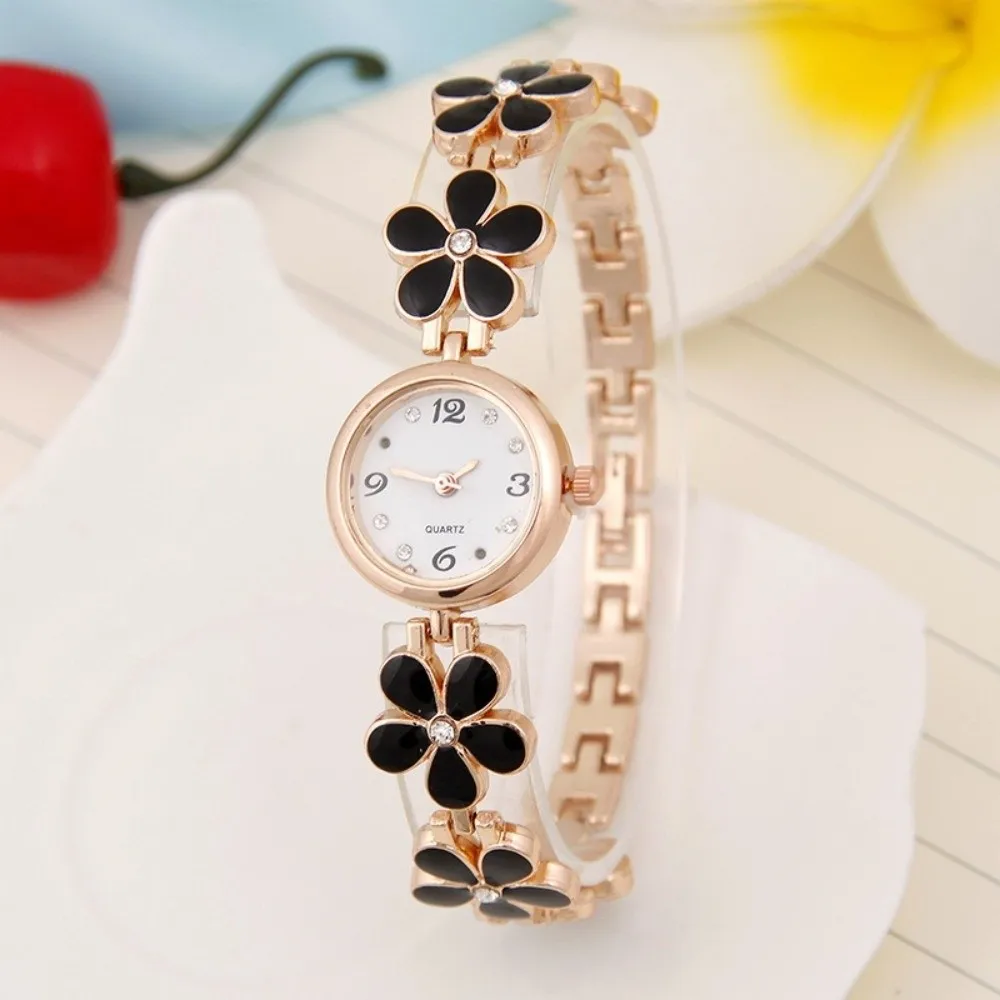 High Quality Multi Color Women's Quartz Watch Five-Leaf Flower Small & Delicate Quartz Wristwatch Ladies Watch Ladies Gif
