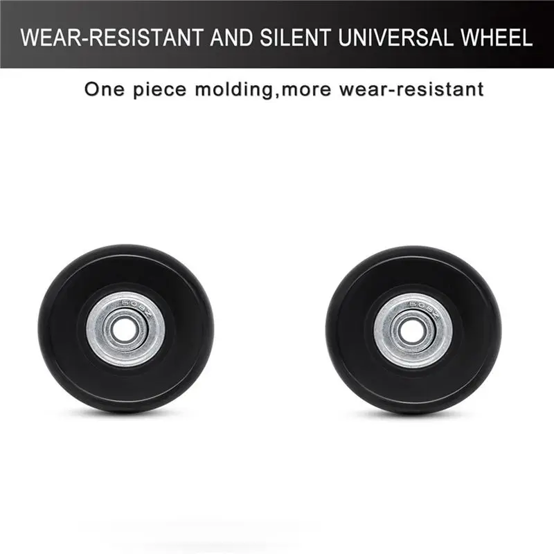 AS94-2X Luggage Wheels Replacement, Trolley Case Pulley Wheel Universal Accessories 20-28 Inch Suitcase Wheels For Luggage,PU