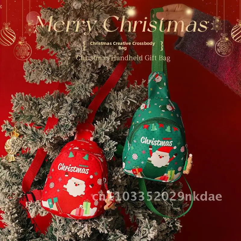 

New Christmas Gift Santa Claus Small Gift Packaging Bag Christmas Eve Apple Gift Box Children's Backpack