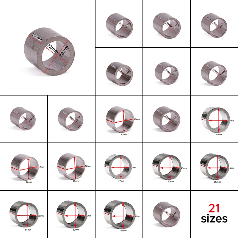 عالية الجودة العالمي للدراجات النارية الخمار العادم الأنابيب الهروب 29 مللي متر-51 مللي متر سحق الجرافيت طوقا حلقة مانعة للتسرب كاتم الصوت ربط الأنابيب جديد
