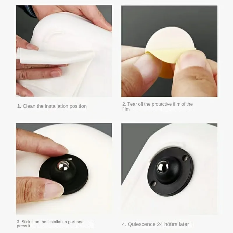 8Pcs Möbel Rollen Räder Selbstklebende Heavy Duty Pulley Edelstahl 360 ° Rotation Universal Rad Starke Last-lager