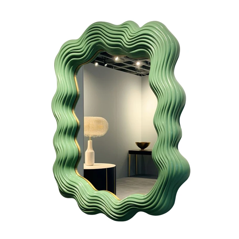 Espelho de modelagem de arte estilo nórdico criativo internet celebridade maquiagem espelho de vestir em forma especial espelho de alto valor irregular