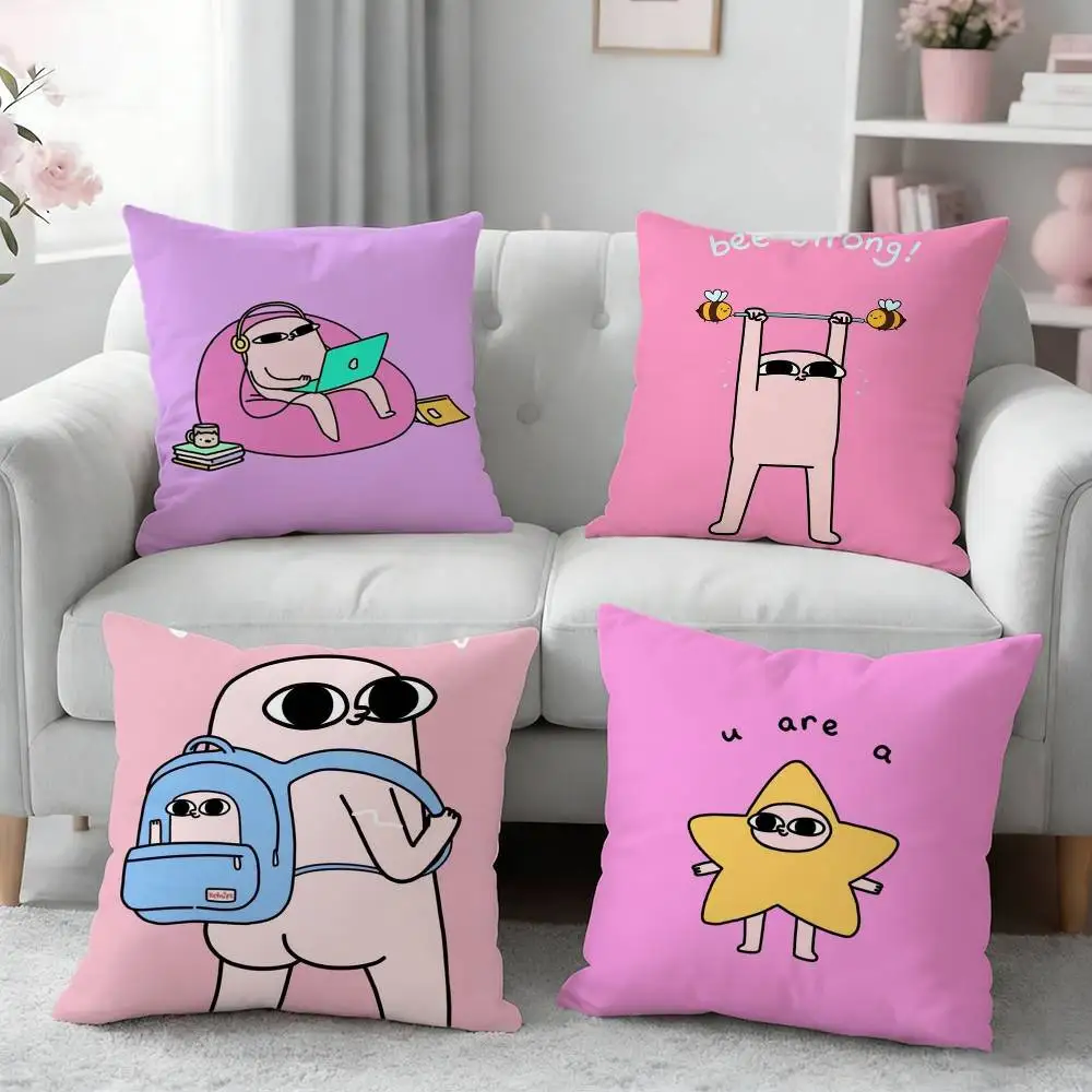 

Cartoon K-Ketnipz Cute Pillow Case Pattern Printed Pillowcase For Living Room Sofa Cushion Cover