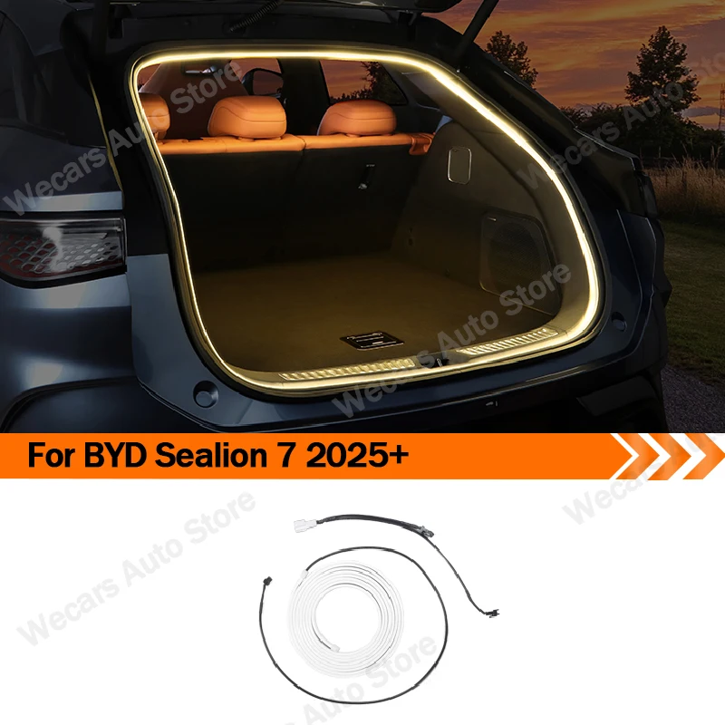 

Для BYD SeaLion 07 2025 + автоматическое освещение багажника, световая панель заднего багажника, осветление светодиодной ленты, водонепроницаемые гибкие аксессуары