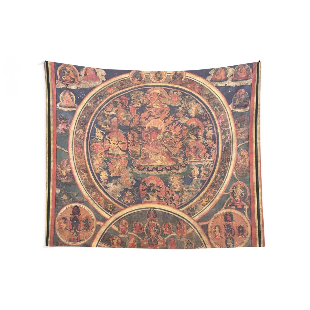 Mandala 167 Peaceful Wrathful Deities of the Bardo Tapestry Decorations For Room Room Aesthetic Tapestry