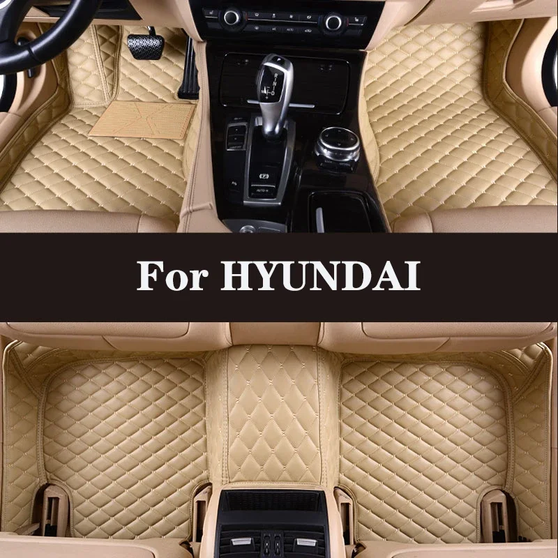 

Full Surround Custom Leather Car Floor Mat For HYUNDAI Veracruz Valoster H1 Grand Starex Veloster i10 i20 Getz Azera Auto Parts