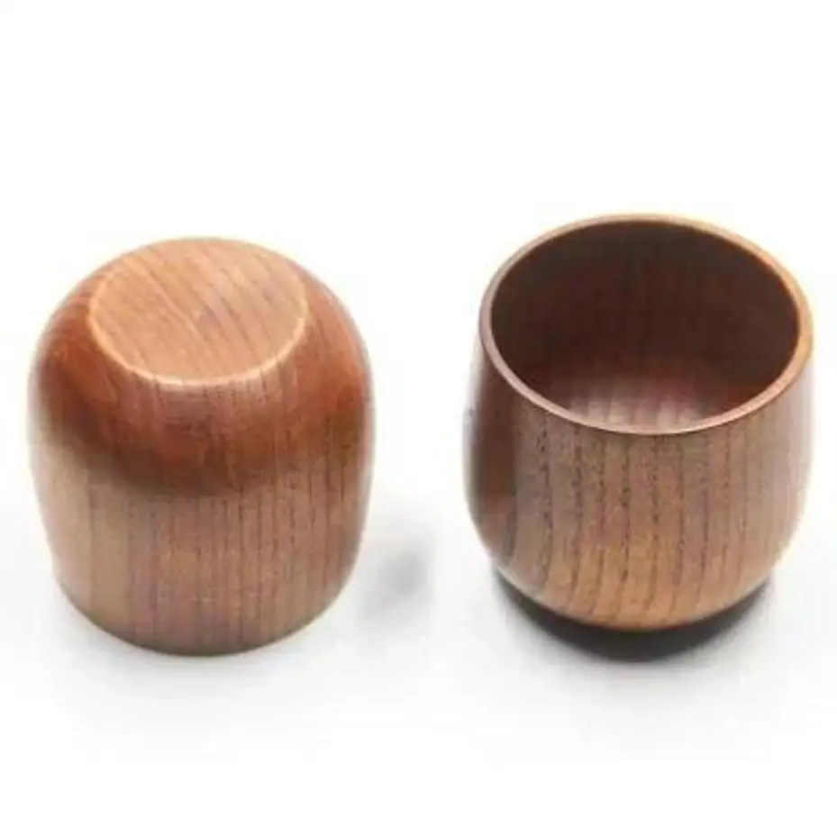 1 Pcs Reusable Wooden Cup Environmentally Friendly Tea Coffee Milk Wine Coffee Beer Drink Cup Portable Insulated Water Cup