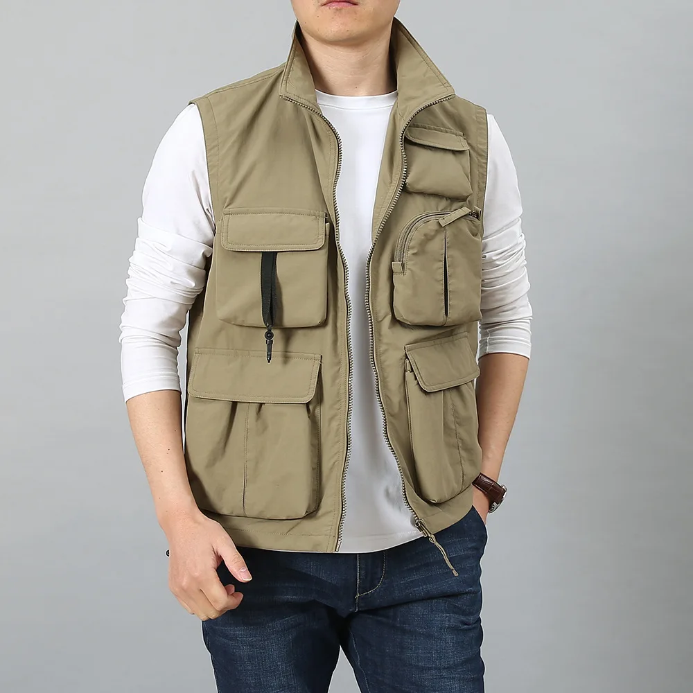 

Spring And Autumn Men's Thin Outdoor Photography Fishing Vest Vest Men's Multi-pocket Tooling Quick-drying Vest Men's Jacket
