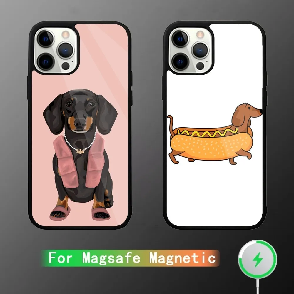 

Sausage Dog Dachshund Phone Case For iPhone 15,14,13,12,11,Plus,Pro,Max Mini Magsafe Magnetic Wireless Charging