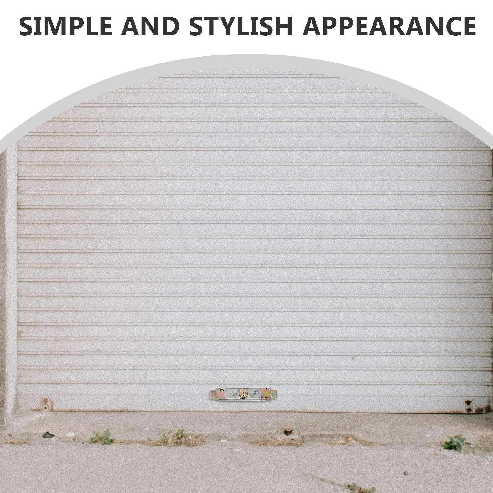 Cerradura de puerta con persiana enrollable, cerradura central con llave cruzada de acero resistente para garaje, almacén, protección antirrobo de seguridad