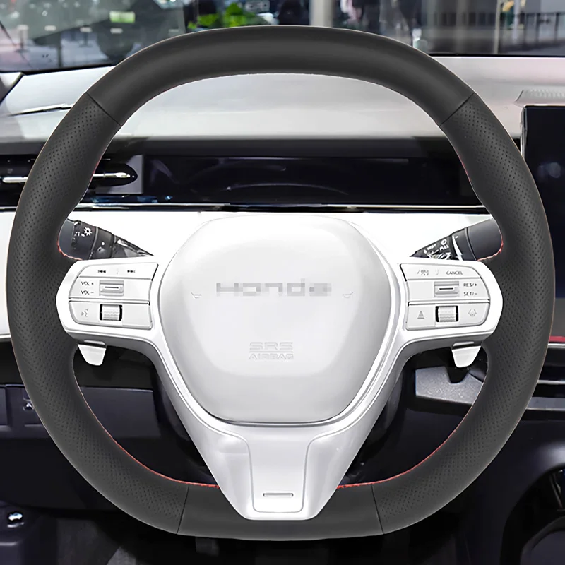 Braid Steering Cover for Honda Hunting Light E: NS2 S7 GT P7 Jipai 2 Hand Stitched Steering Wheel Cover Leather Accessory