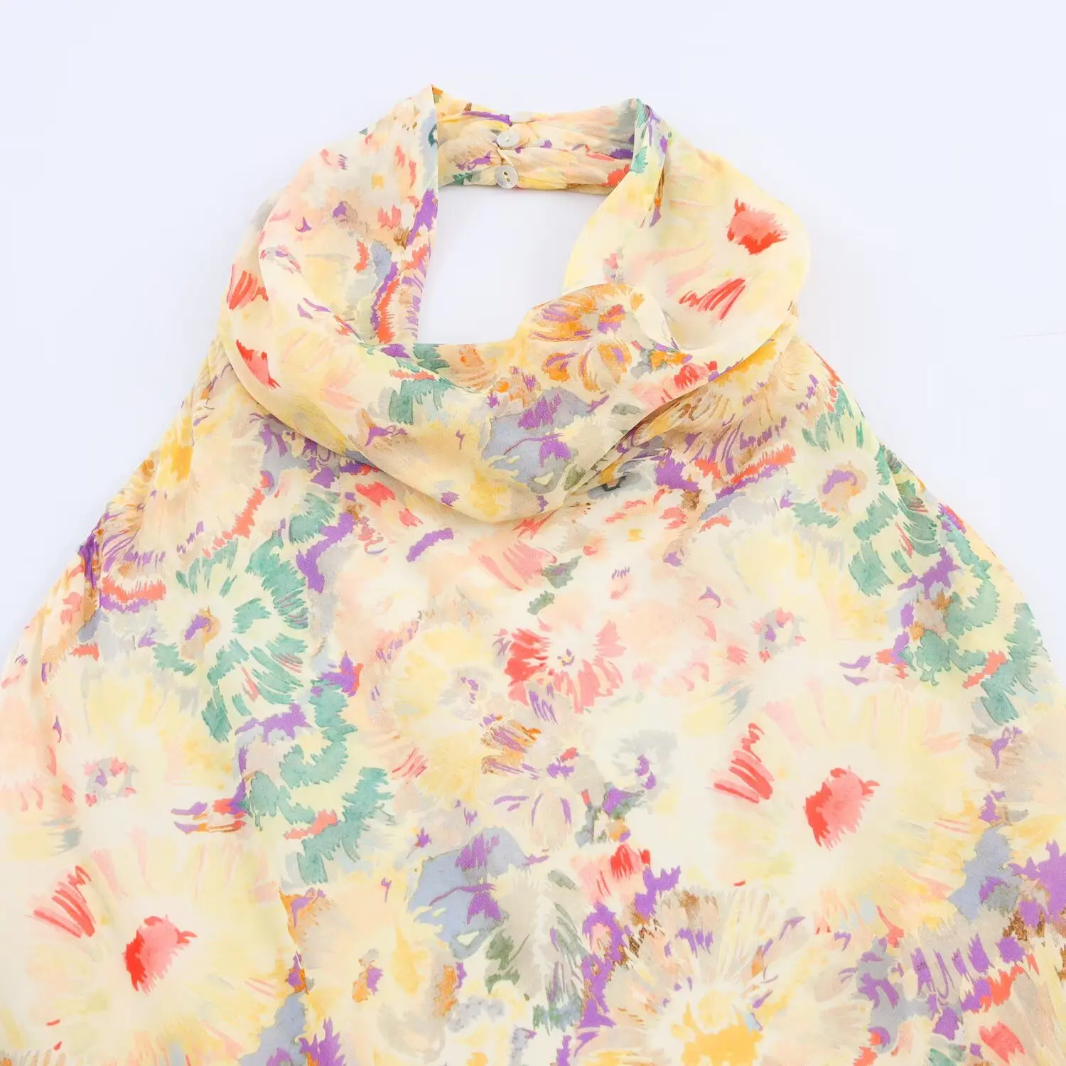 2025 Nuovi prodotti estivi Abbigliamento da donna Temperamento Casual Elegante fiore stampato Abito con scollo all'americana senza schienale