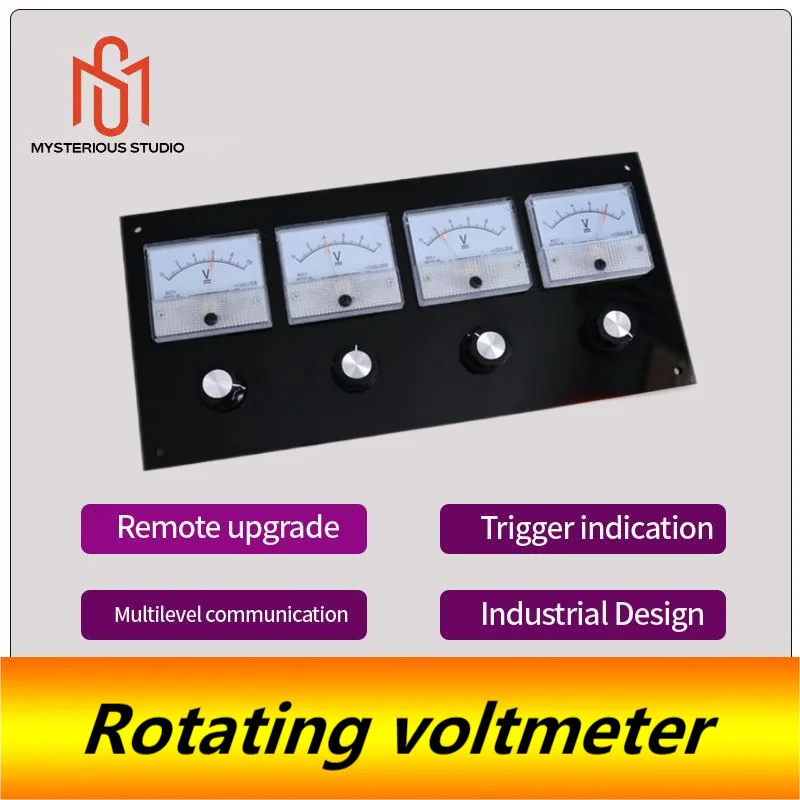 Accesorios de mecanismo de juego de escape de habitación secreta, rompecabezas electrónico 1987, material de estudio misterioso, perilla giratoria de voltímetro