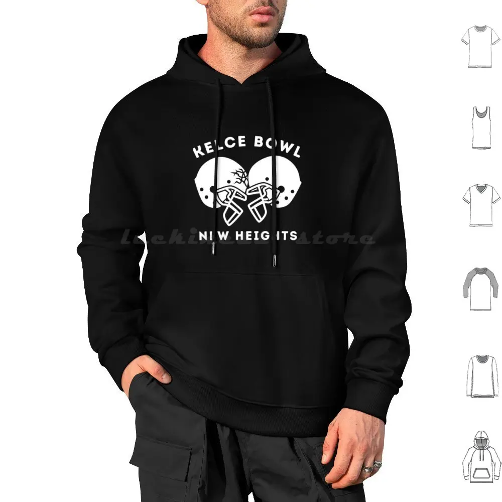 Sudadera con Capucha Kelce Bowl New Heights6 de Manga Larga, Fútbol Americano, Kelce Chiefs Mahomes Kc Kansas City Sports Kansas Mahomes