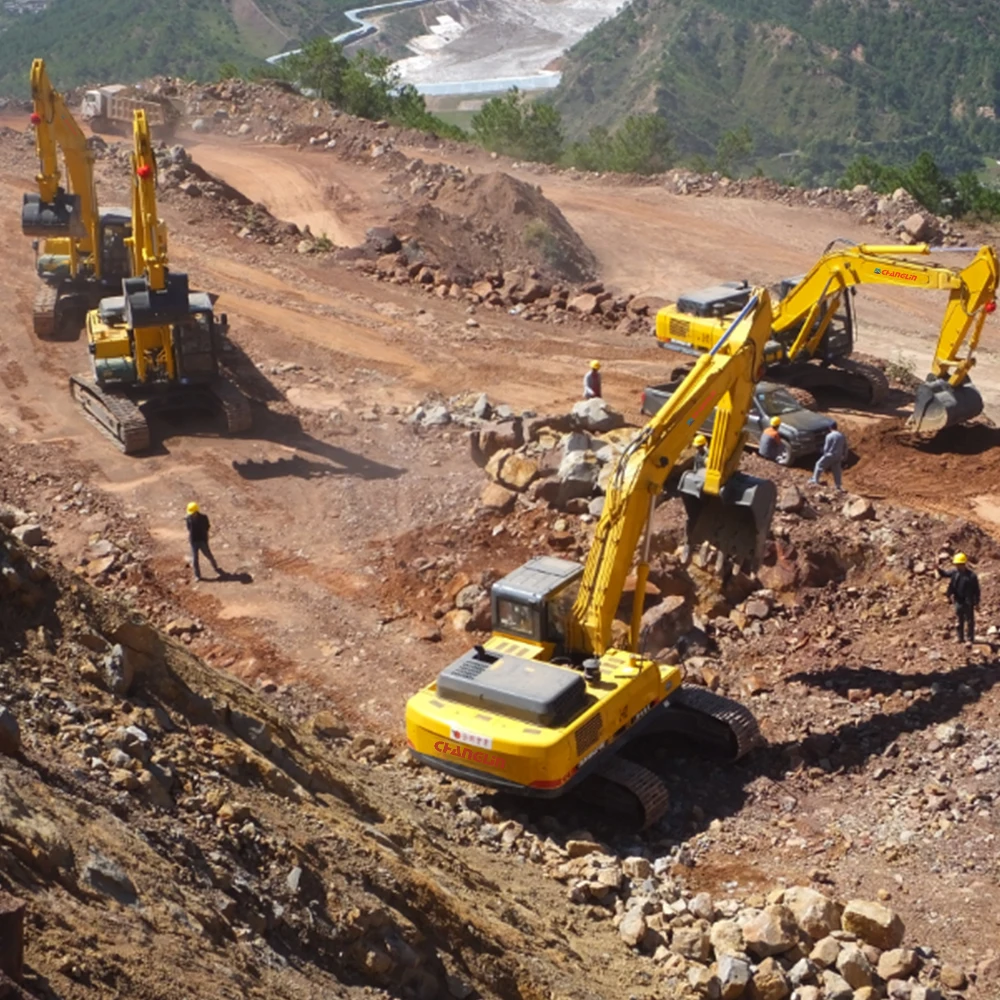 العلامات التجارية 21 طن حفارة مجنزرة هيدروليكية